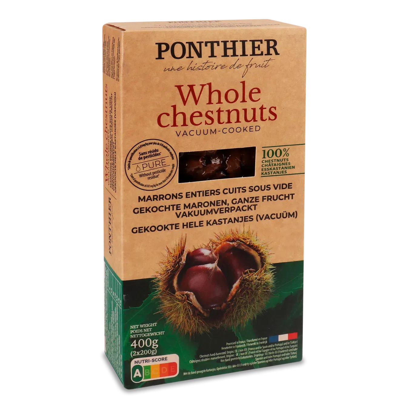Каштани Ponthier натуральні варені - Фото 1