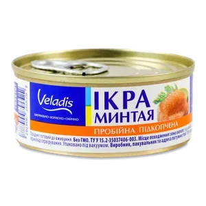 Ікра минтая Veladis пробійна підкопчена з/б - Photo 1