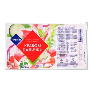 Крабові палички «Премія»® продукт з сурімі заморожені - Photo 1