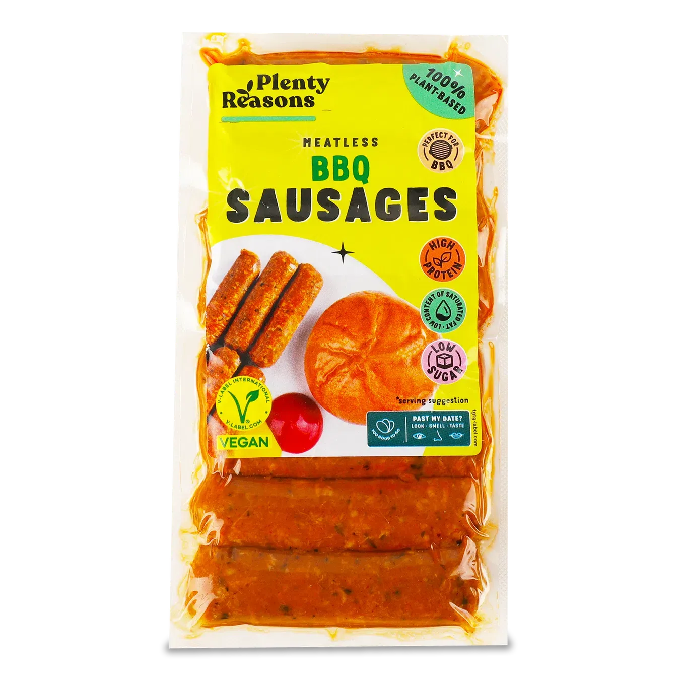 Ковбаски Plenty Reasons гриль з гірчицею рослинні - Фото 1