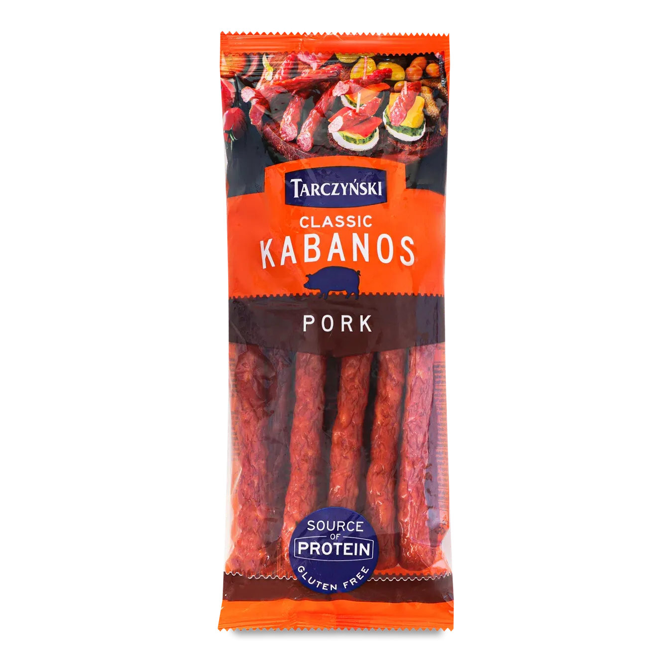 Ковбаски Tarczynski Kabanos зі свинини в/к сушені - Фото 1