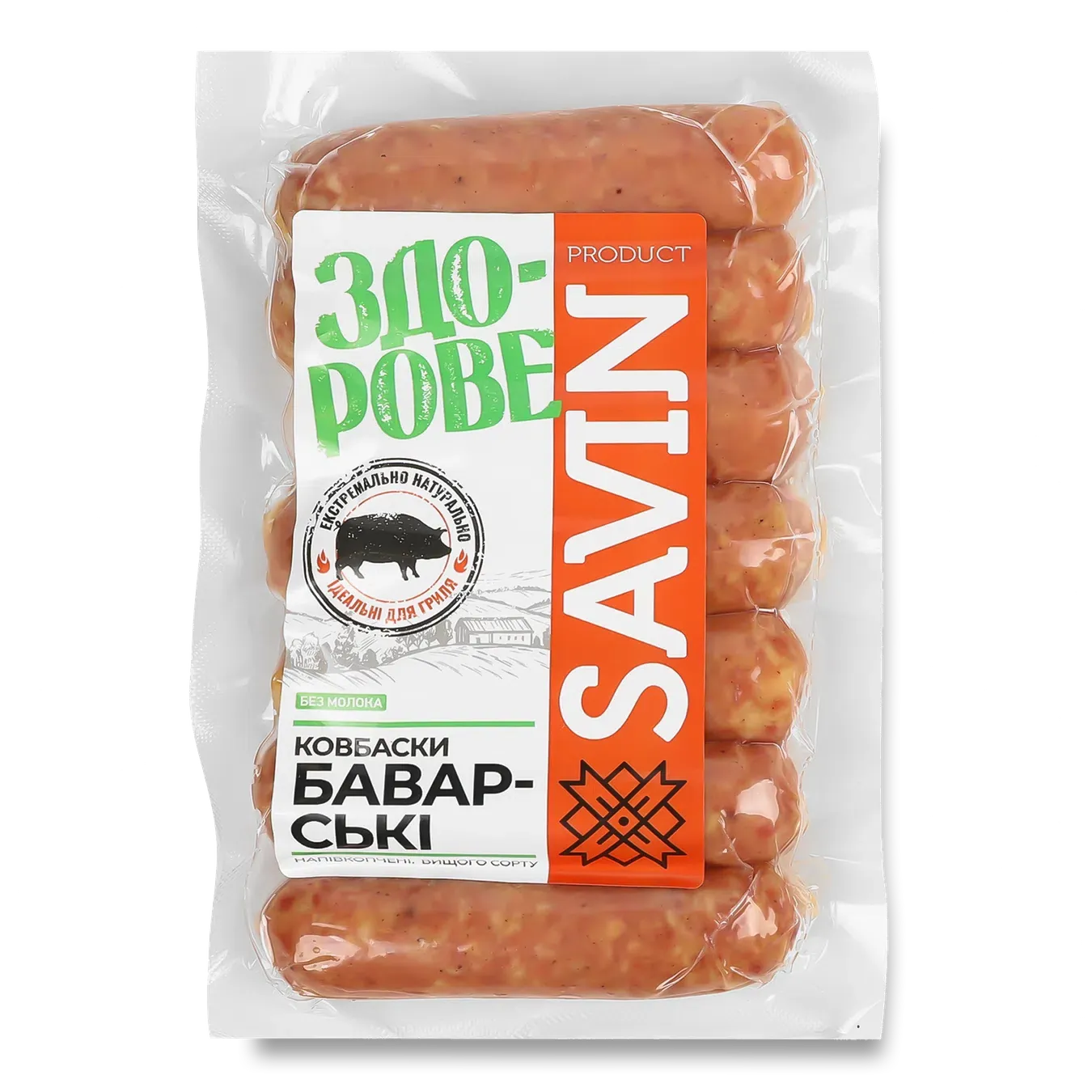 Ковбаски «Лавка Традицій» «Савин Продукт» «Баварські» напівкопчені - Фото 1