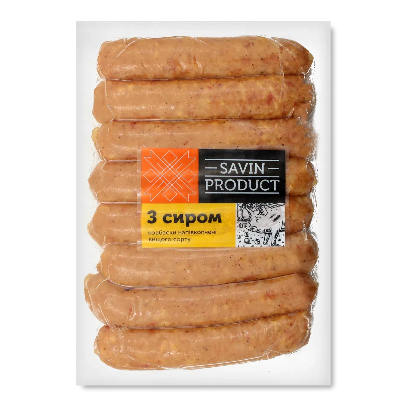 Ковбаски Лавка традицій Савин Продукт з сиром н/к в/ґ в/у - Фото 1