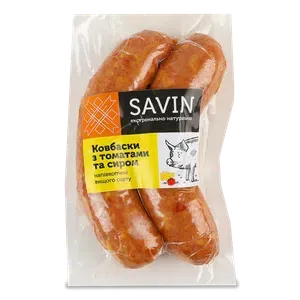 Ковбаски Лавка традицій Savin Product з томатами та сиром н/к - Фото 1