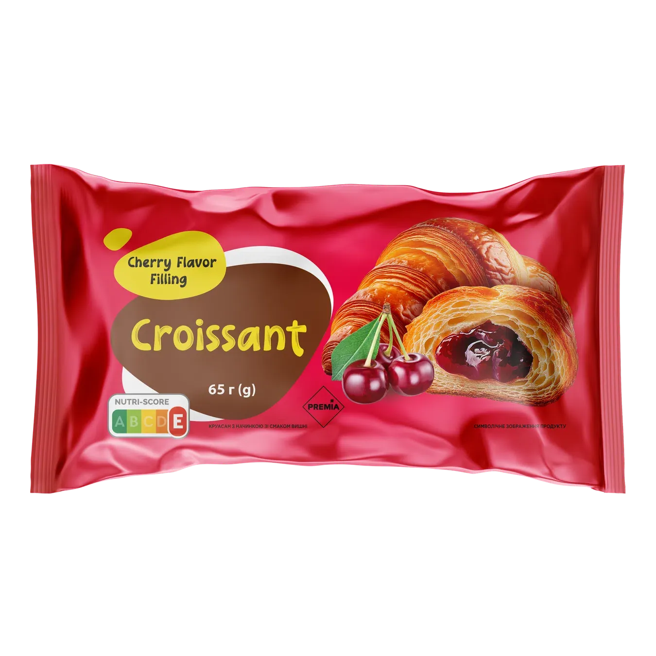Круасан PREMIA з начинкою вишня - Фото 1