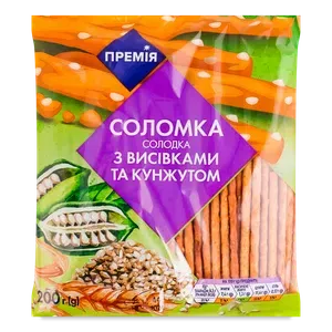 Соломка «Премія»® з висівками та кунжутом солодка - Photo 1