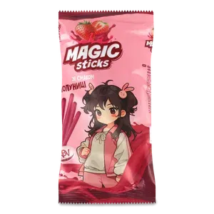 Соломка KBV Magic sticks глазур зі смаком полуниці - Photo 1