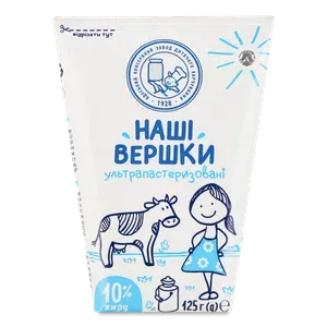 Вершки ультрапастеризовані ОКЗДХ Наші 10% т/в - Photo 1
