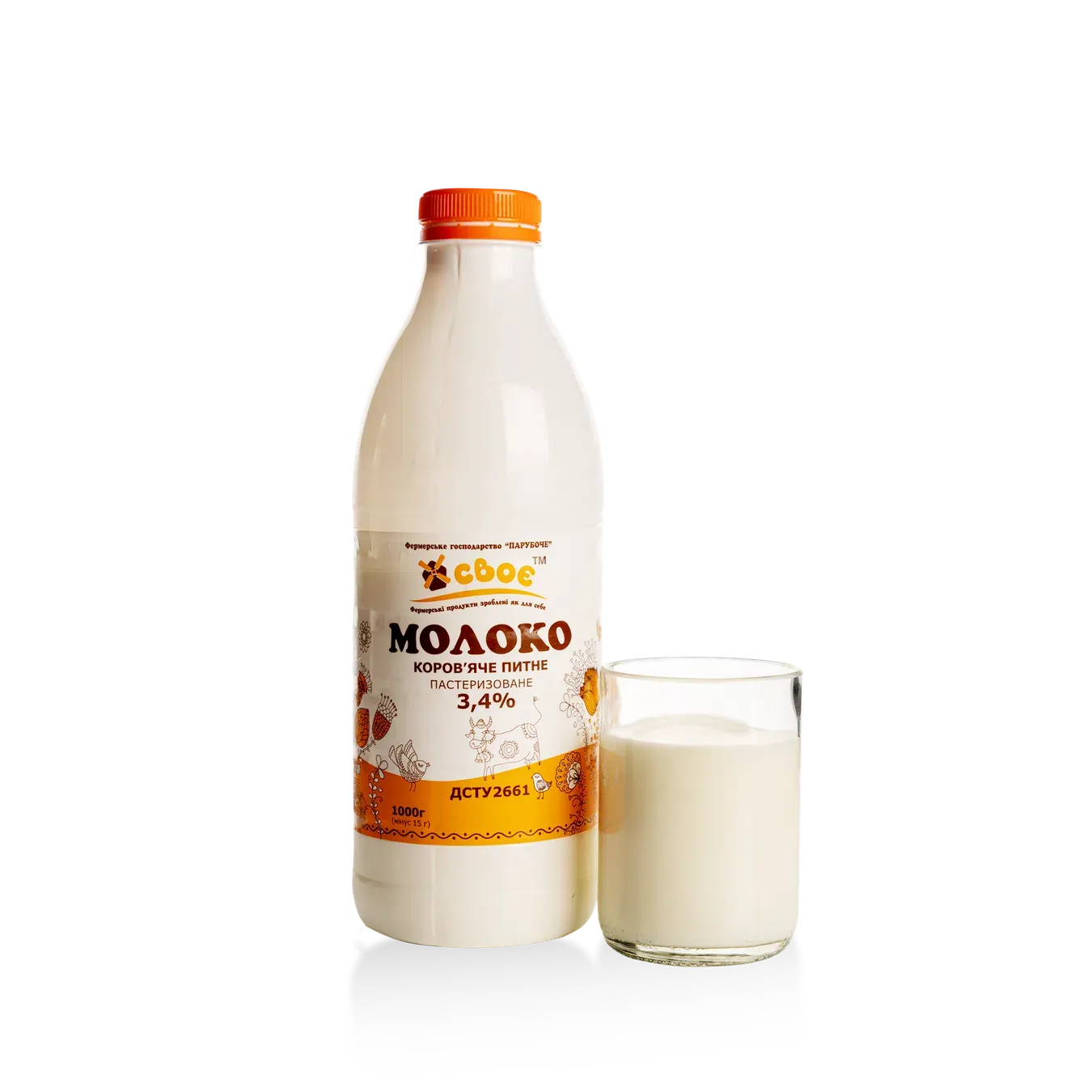 Молоко коров'яче «Своє», 3,4% - Фото 1