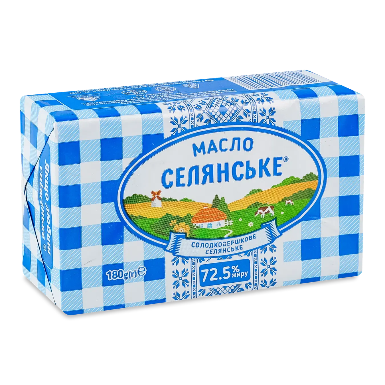 Масло «Селянське» солодковершкове селянське 72,5% - Фото 1