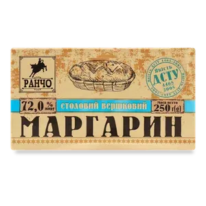 Маргарин «Ранчо» «Вершковий» столовий 72% - Photo 1