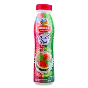 Напій з сироватки Фанні Double Fun кавун-м'ята нежирний - Photo 1