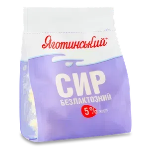 Сир кисломолочний Яготинський безлактозний 5% - Photo 1