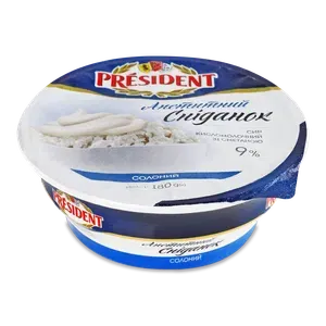 Сир кисломолочний President зі сметаною солоний 9% - Photo 1