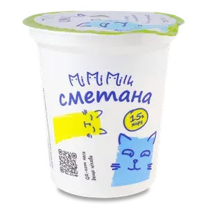 Сметана MiMiMilk 15% стакан - Photo 1