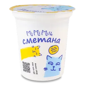 Сметана MiMiMilk 20% стакан - Photo 1
