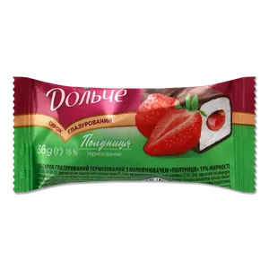 Сирок глазурований «Дольче» полуниця 15% жиру - Photo 1