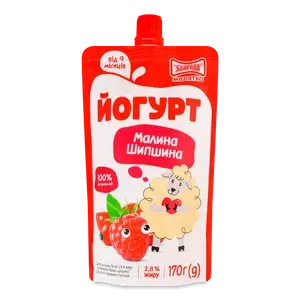 Йогурт Злагода Малятко малина-шипшина для дітей від 9 місяців 2,8% - Photo 1