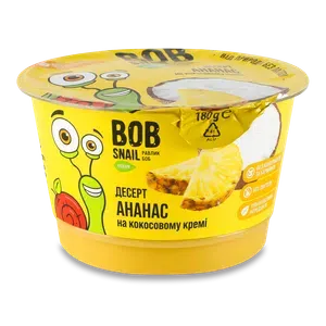 Десерт Bob Snail зі смаком ананасу на кокосовому кремі - Photo 1