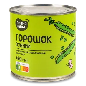 Горошок «Повна Чаша»® зелений консервований - Photo 1