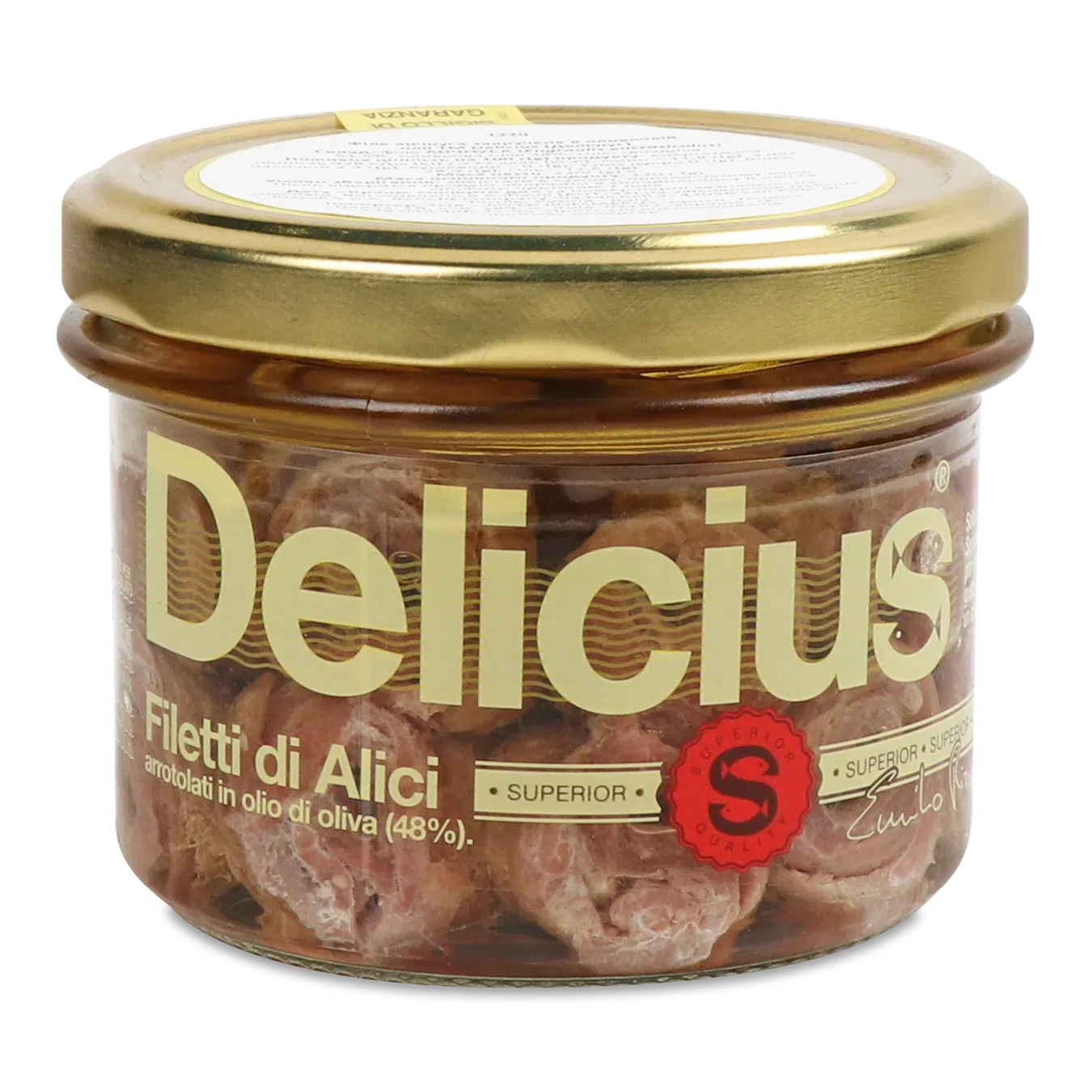 Анчоуси Delicius філе закручене в оливковій олії - Фото 1