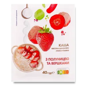 Каша вівсяна «Премія»® з полуницею та вершками - Photo 1