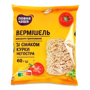 Вермішель швидкого приготування «Повна Чаша»® зі смаком курки негостра - Photo 1