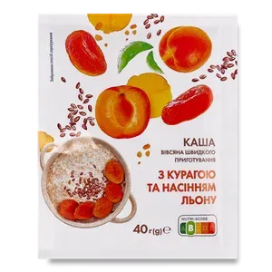 Каша вівсяна «Премія»® з курагою та насінням льону - Photo 1