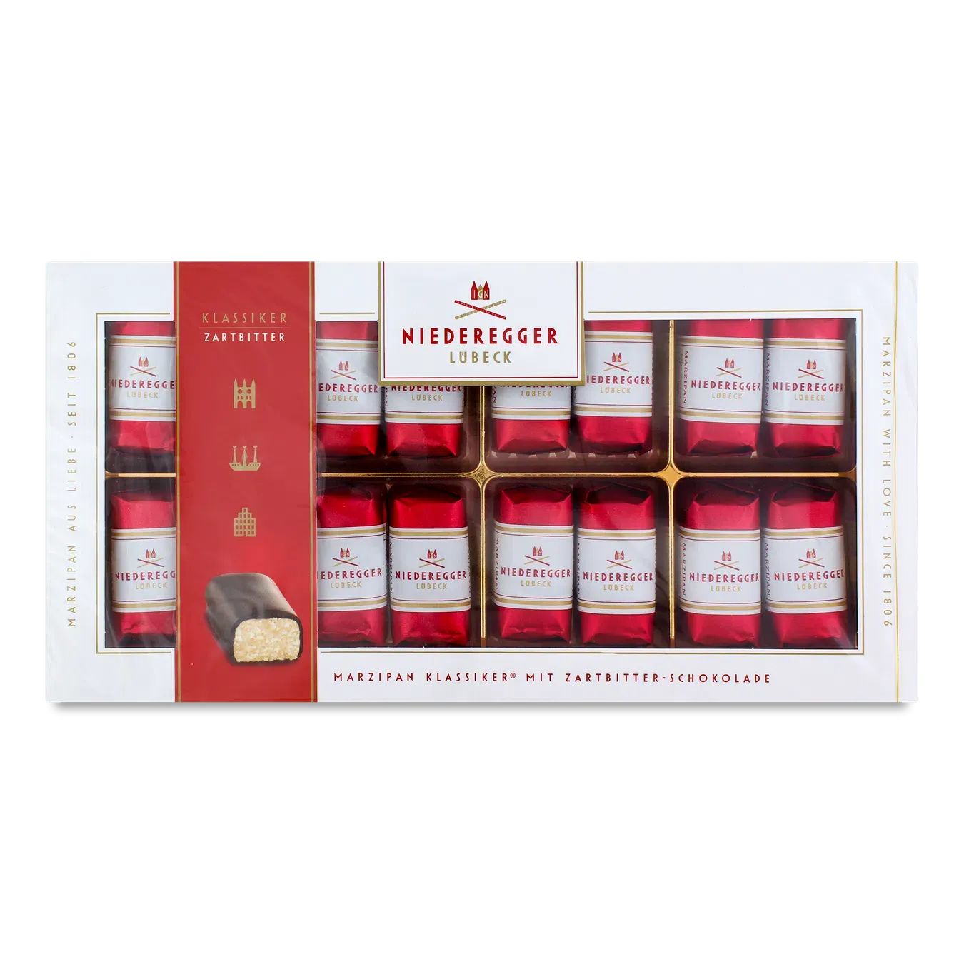 Цукерки Niederegger марципанові класичні чорний шоколад - Фото 1