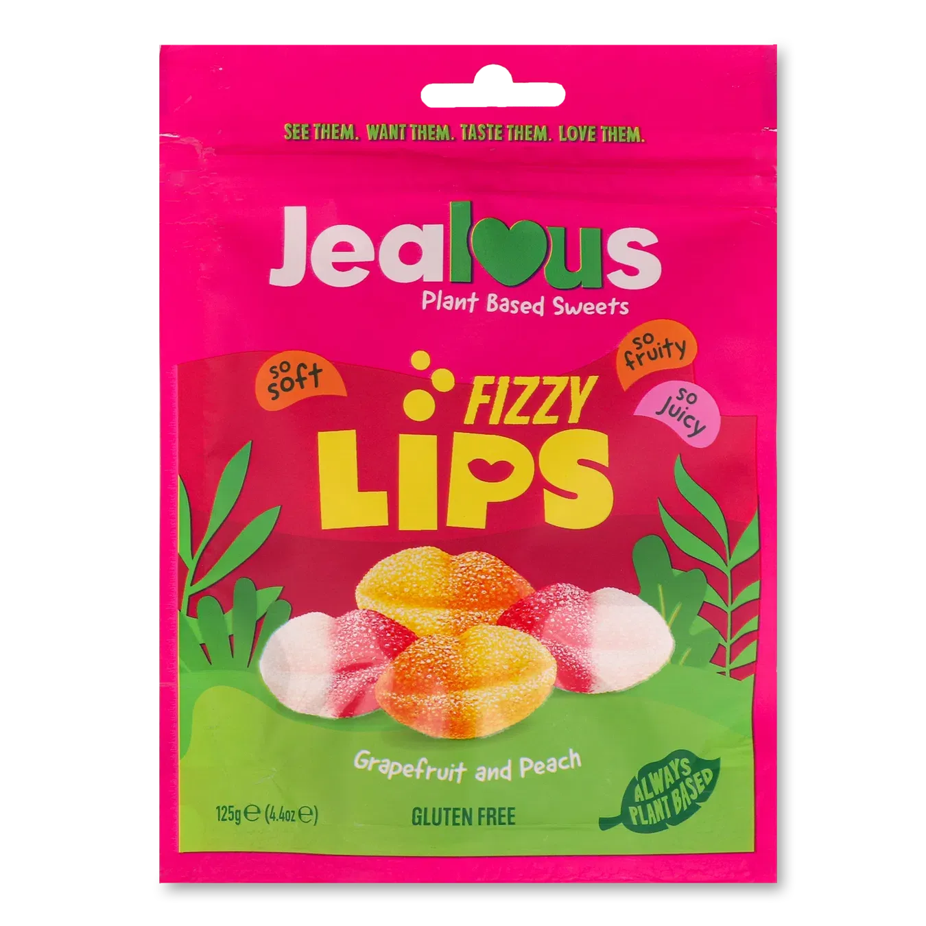 Цукерки Jealous Sweets Fizzy Lips жувальні - Фото 1