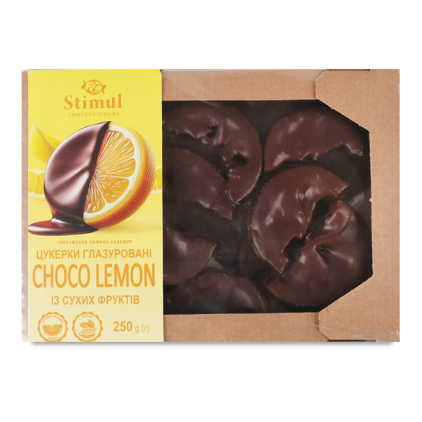 Цукерки Stimul Choco lemon із сухих фруктів глазур - Фото 1