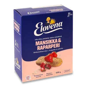 Галети Elovena з вівса з полуницею та ревенем - Фото 1