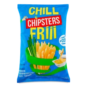 Соломка Chipster's з картоплі зі смаком зеленої цибулі з сирним соусом - Photo 1