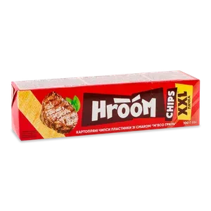 Чипси Hroom! пластинки зі смаком м'яса гриль - Photo 1