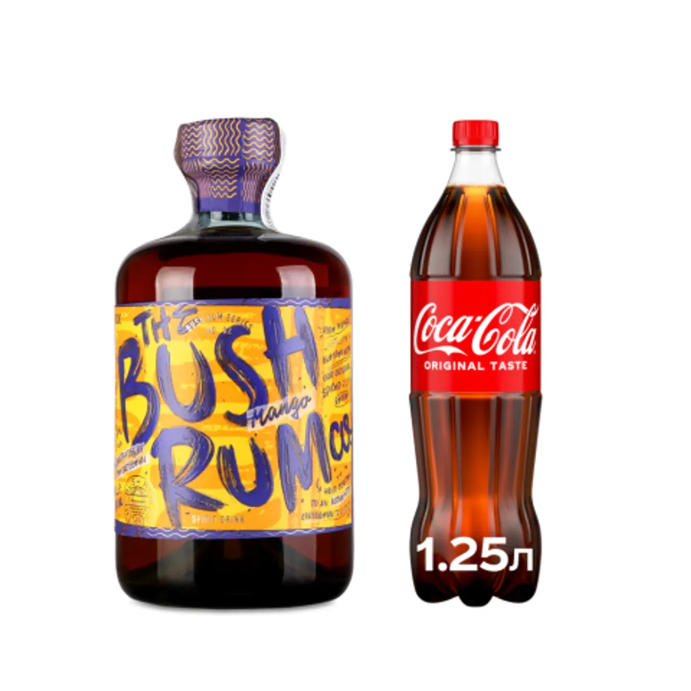 Ром Bush Rum mango та Coca-Cola