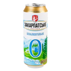Пиво Закарпатське №0 світле безалкогольне з/б - Photo 1