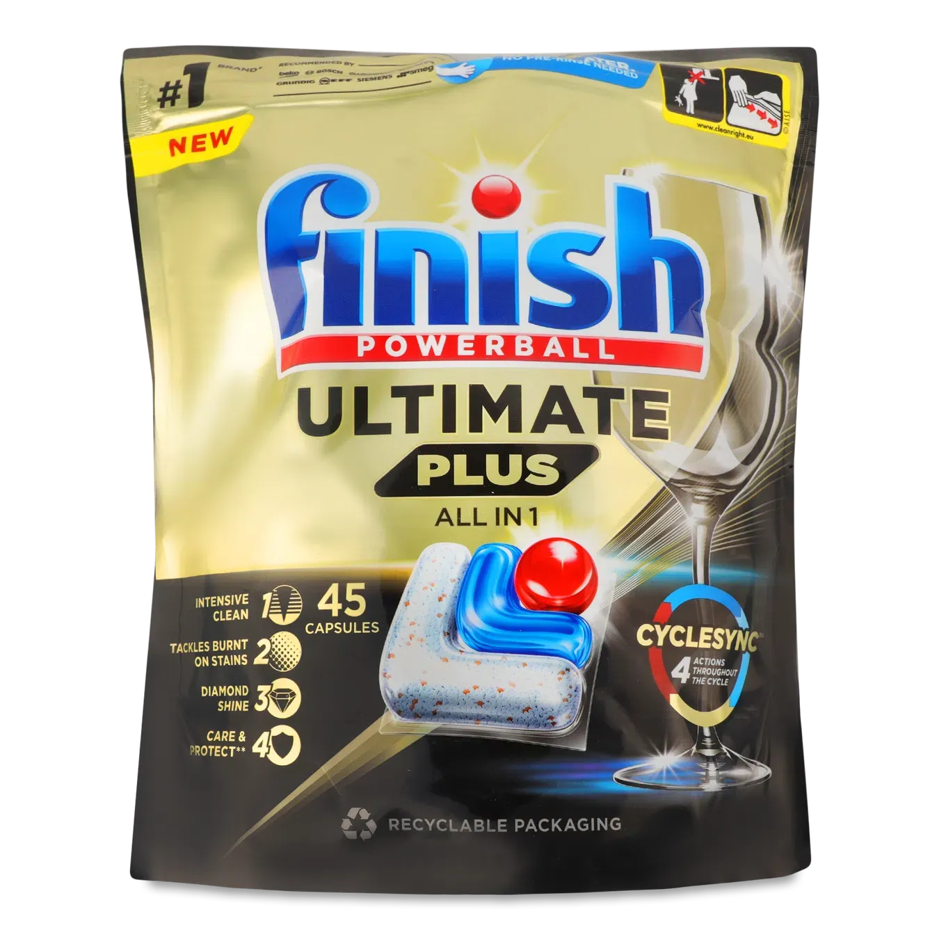 Капсули для посудомийних машин Finish Ultimate Plus All in 1 - Фото 1