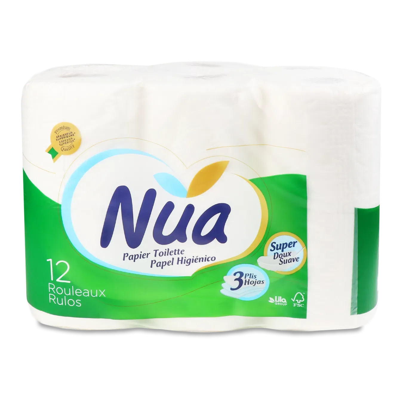Папір туалетний Nua 3-шаровий - Фото 1