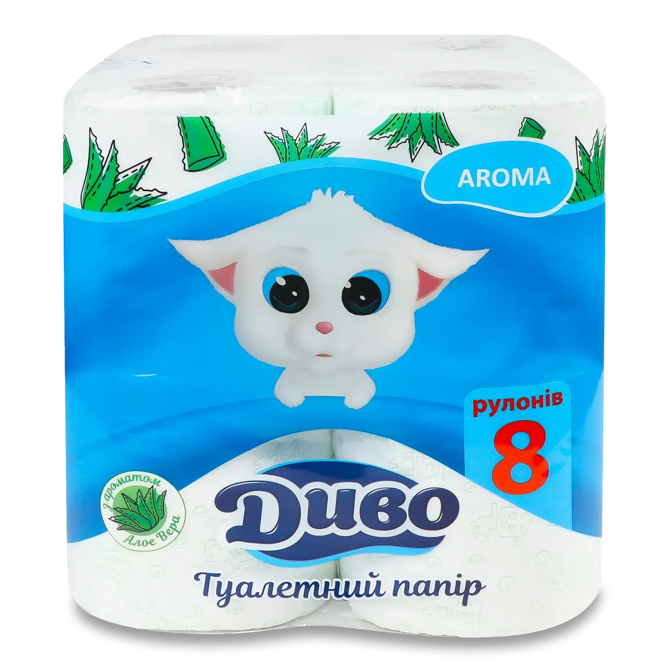 Папір туалетний Диво Aroma алое вера 2-шаровий - Фото 1