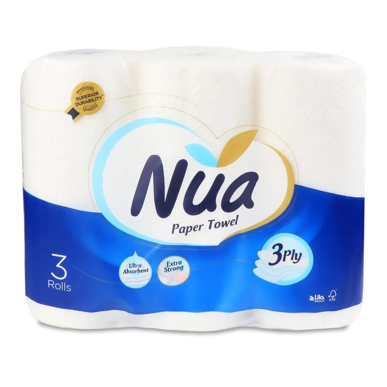 Рушники паперові Nua 3-шарові - Фото 1