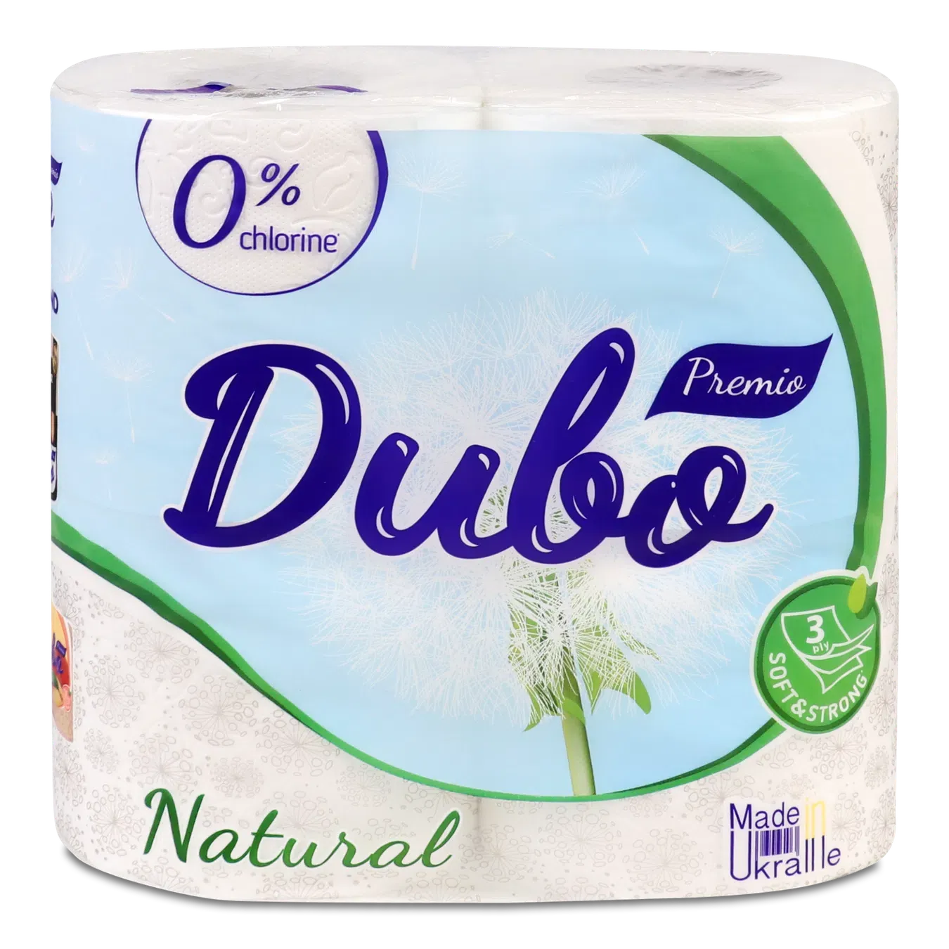 Папір туалетний Диво Premio Natural 3-шаровий білий - Фото 1