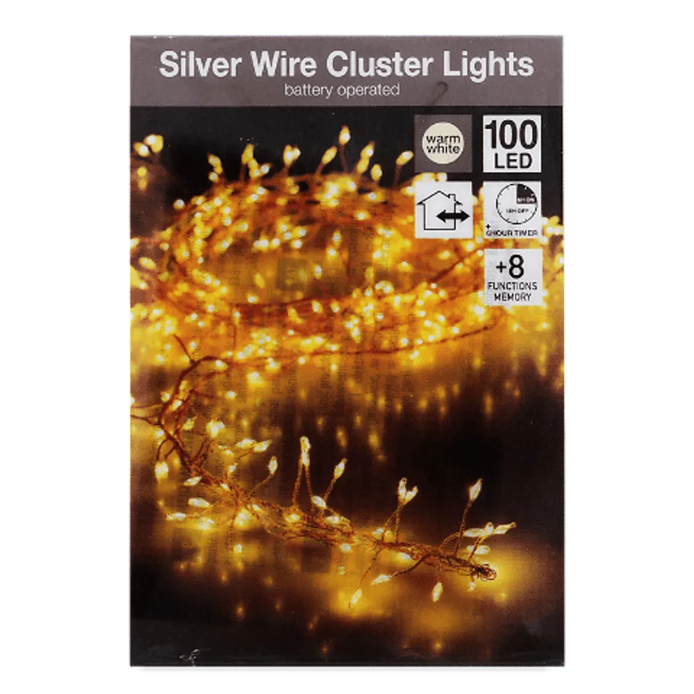 Гірлянда на батарейках об'ємна 100 LED тепле біле світло 8 режимів з таймером D-1 - Фото 1