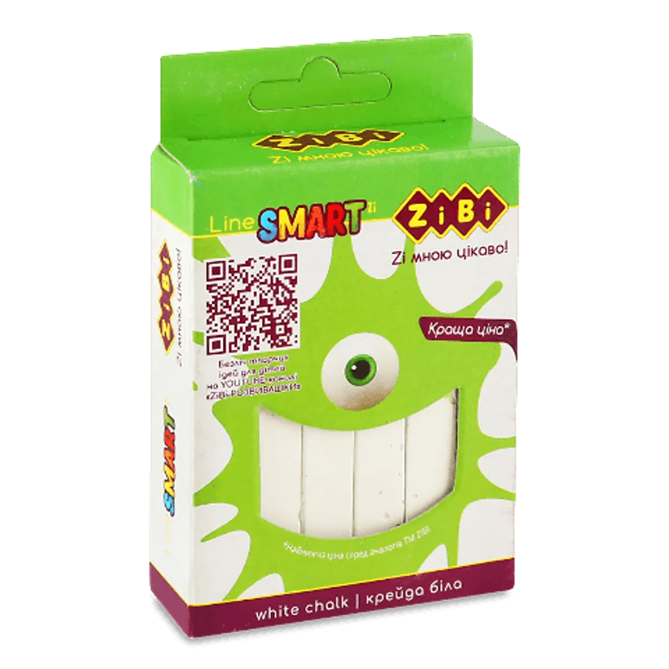 Крейда ZiBi Smart Line квадратна біла - Фото 1