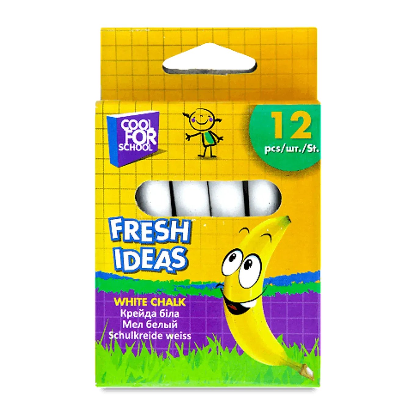 Крейда біла 12 шт. - Фото 1