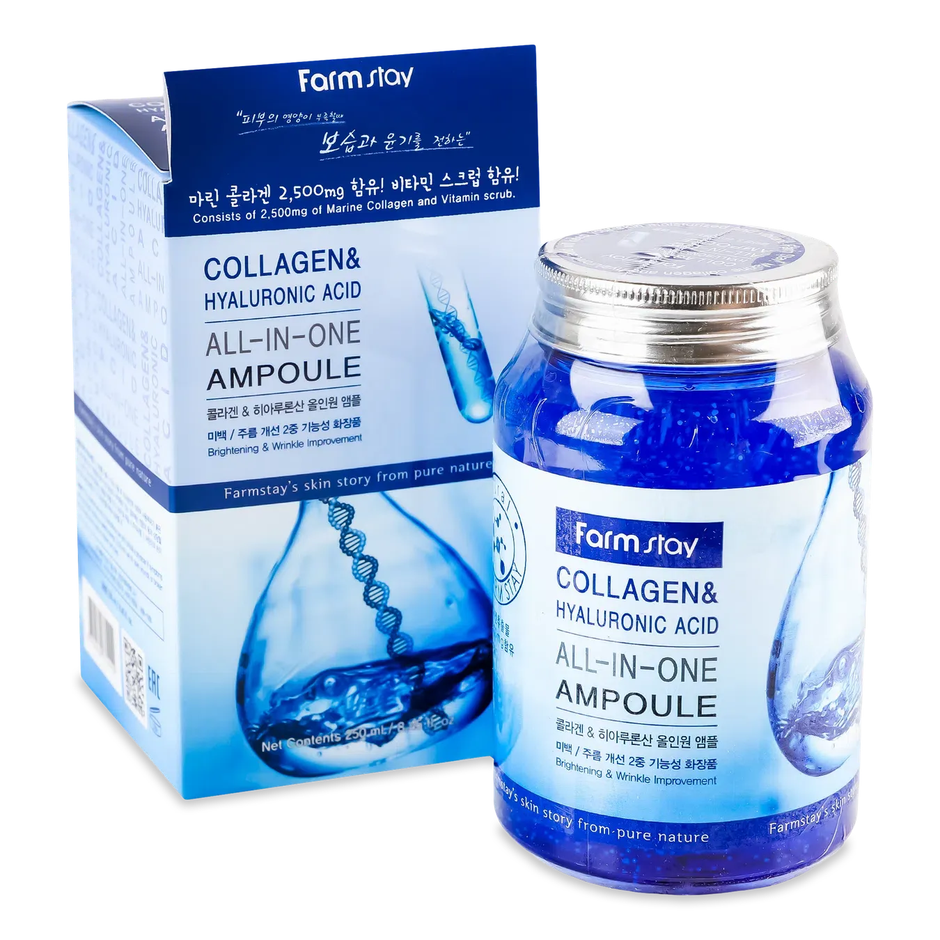 Ампула для обличчя Farmstay Collagen&Hyaluronic acid - Фото 1