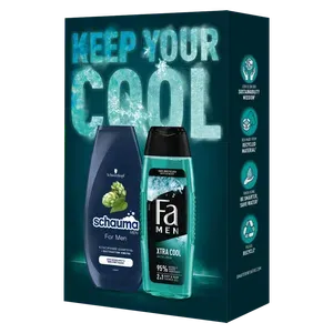 Набір Keep your cool for man: шампунь Schauma, 250 мл + гель Fa Xtra Cool, 250 мл - Photo 1