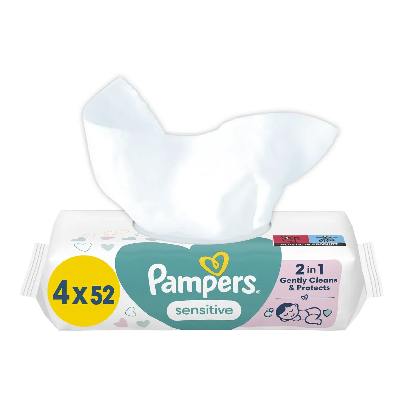Дитячі вологі серветки Pampers Sensitive - Фото 1