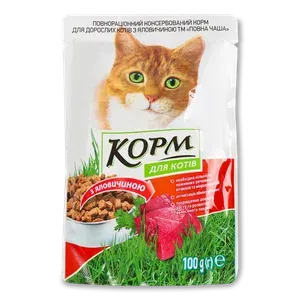 Корм для дорослих котів «Повна Чаша»® з яловичиною - Photo 1