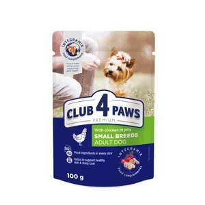 Корм для собак малих порід Club 4 Paws з куркою в желе - Photo 1