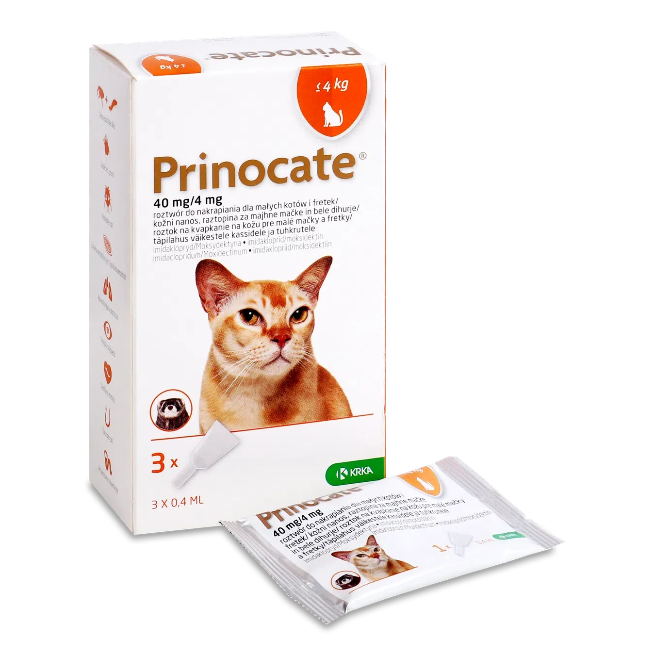 Краплі для котів Prinocate Спот-он до 4 кг - Фото 1